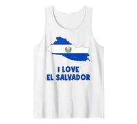 I Love San Salvador El Salvador Map Flag Salvadoran Dad Mama Tank Top