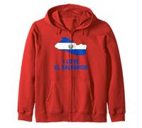 I Love San Salvador El Salvador Map Flag Salvadoran Dad Mama Zip Hoodie