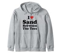 I Love Sand Between The Toes Zip Hoodie