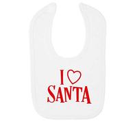 I Love Santa [BCX] Cotton Baby bib - White