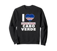 I Love Santo Antão Cabo Verde with Cape Verde Flag Heart Sweatshirt