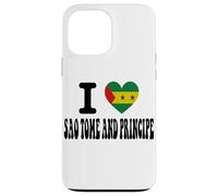 I Love SAO TOME AND PRINCIPE Heart Flag Travel Souvenir Case for iPhone 13 Pro Max