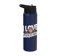 I Love Sasquatch Bigfoot Adventures Stainless Steel Insulated Water Bottle