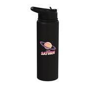 I Love Saturn Space Planet Astronomy Outer Space Funny Memes Stainless Steel Insulated Water Bottle