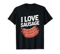 I Love Sausage Grill Masters Delight Value Graphic T-Shirt