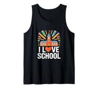 I Love School Academic Spirit Design Tank Top