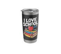 I Love School Enthusiasm Learning Passion Stainless Steel Insulated Tumbler