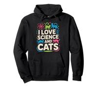 I Love Science And Cats Cute Design Pullover Hoodie