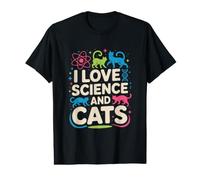 I Love Science and Cats Cute Design Value Graphic T-Shirt