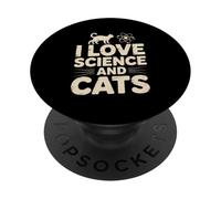I Love Science And Cats Passionate Geek PopSockets Adhesive PopGrip