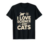I Love Science and Cats Passionate Geek T-Shirt