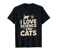 I Love Science and Cats Passionate Geek Value Graphic T-Shirt