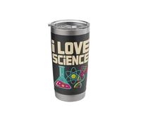 I Love Science Beaker Atom DNA Nerd Stainless Steel Insulated Tumbler