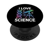 I Love Science DNA Telescope Atom PopSockets Adhesive PopGrip