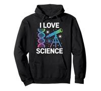 I Love Science DNA Telescope Atom Pullover Hoodie