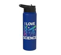 I Love Science DNA Telescope Atom Stainless Steel Insulated Water Bottle
