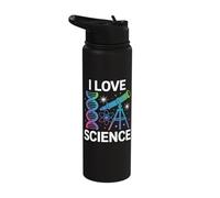 I Love Science DNA Telescope Atom Stainless Steel Insulated Water Bottle