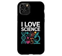 I Love Science Microscope DNA Atom Chemistry Case for iPhone 11 Pro