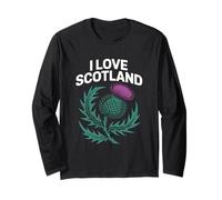 I Love Scotland Thistle Art Long Sleeve T-Shirt