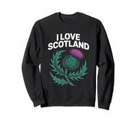 I Love Scotland Thistle Art Sweatshirt