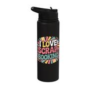 I Love Scrapbooking Passion Craft Fun Stainless Steel Insulated Water Bottle