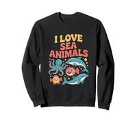 I Love Sea Animals Cute Ocean Creatures Sweatshirt