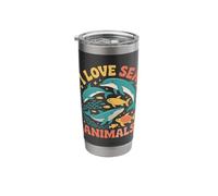 I Love Sea Animals Playful Ocean Creatures Stainless Steel Insulated Tumbler