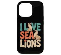 I Love Sea Lions Marine Life Fans Case for iPhone 13 Pro