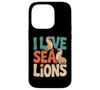 I Love Sea Lions Marine Life Fans Case for iPhone 14 Pro