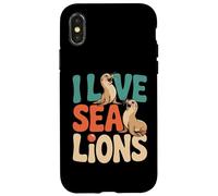 I Love Sea Lions Marine Life Fans Case for iPhone X/XS