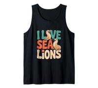 I Love Sea Lions Marine Life Fans Tank Top