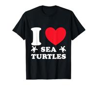 I Love Sea Turtles Lover Marine Life Beach Value Graphic T-Shirt
