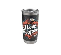 I Love Seafood Bold Lobster Clams Design Stainless Steel Insulated Tumbler