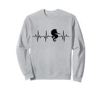 I Love Seahorses Seahorse Heart Line Sweatshirt