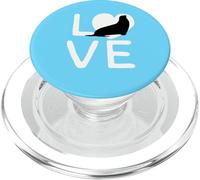 I Love Sealions Heart Silhouette Text Art PopSockets PopGrip for MagSafe