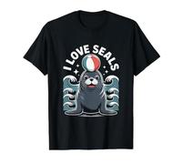 I Love Seals Adorable Ocean Graphic Value Graphic T-Shirt