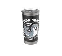 I Love Seals Cute Marine Life Fun Stainless Steel Insulated Tumbler