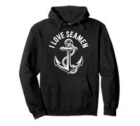 I Love Seamen Nautical Anchor Rope Graphic Pullover Hoodie