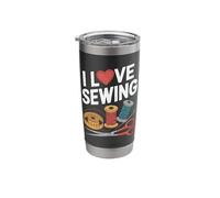 I Love Sewing Heart Craft Thread Scissors Stainless Steel Insulated Tumbler