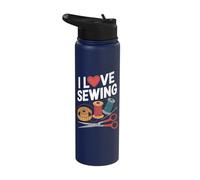 I Love Sewing Heart Craft Thread Scissors Stainless Steel Insulated Water Bottle