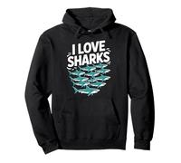 I Love Sharks Ocean Animal Enthusiasts Pullover Hoodie