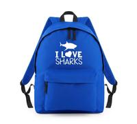 I Love Sharks Ocean Sea Fish Backpack Rucksack 18L Bag - 42 x 31 x 21cm