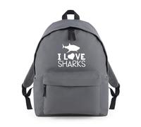 I Love Sharks Ocean Sea Fish Backpack Rucksack 18L Bag - 42 x 31 x 21cm