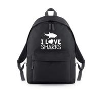 I Love Sharks Ocean Sea Fish Backpack Rucksack 18L Bag - 42 x 31 x 21cm