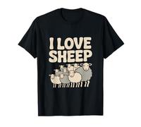 I Love Sheep Flock Cute Farm Animals T-Shirt