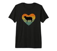 I Love Sheep Retro Heart Farm Shepherd Lamb Sheep Premium T-Shirt