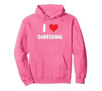 I Love Shredding - Shred Compliance Audit Risk Records Paper Pullover Hoodie, Adult Unisex, Bright Pink, Small