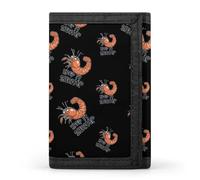 I Love Shrimp Keep It Shrimple Wallet for Men Slim Minimalist Tri-fold ID Window 9-13 Cards