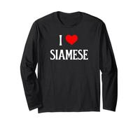 I Love Siamese I Heart Siamese Cat lover Big Cat Feline Pet Long Sleeve T-Shirt