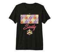 I Love Sicily, Sicily Italy Illustration Graphic Designs Premium T-Shirt